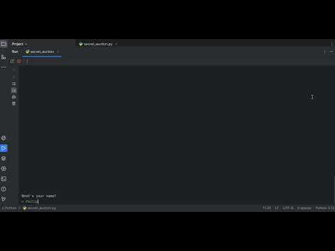 Silent Auction in Python