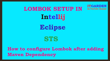 Lombok configuration in intellij , Eclipse and STS