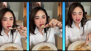 Dewi Persik had breakfast with delicious tofu meatballs🤤🤤