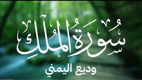 سورة الملك الشيخ وديع اليمني surat Al-Mulk Alsheikh Wadie Al-yamni