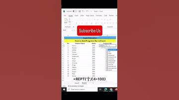 Add Progress Bar in Excel in Seconds! 🔥 | #excel  #tips  #shorts
