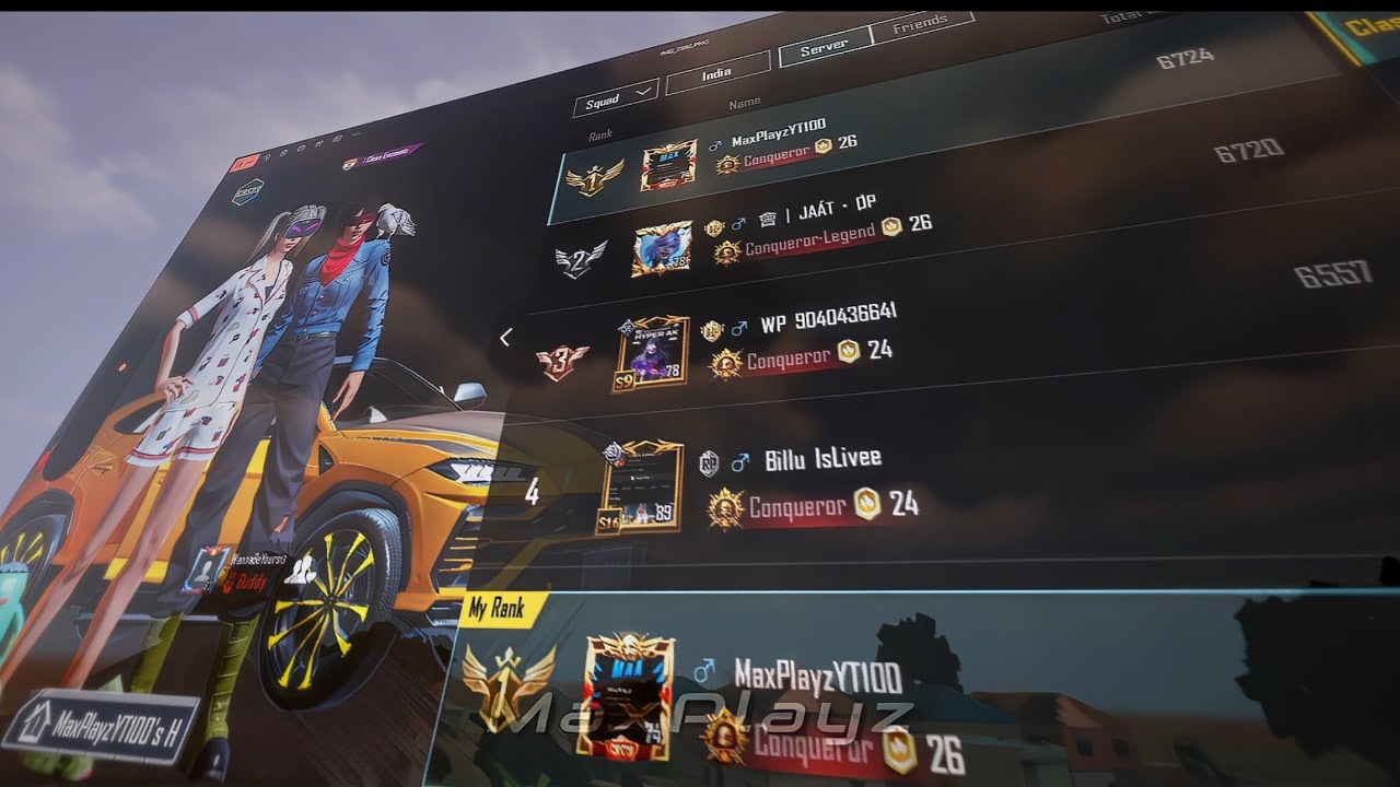 #1 CONQUEROR MAX PLAYZ ☠️| BGMI | 