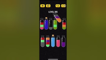 Soda Sort - Level 106 Solved - Mobile Game Walkthrough Solution - Water Color Puzzle
