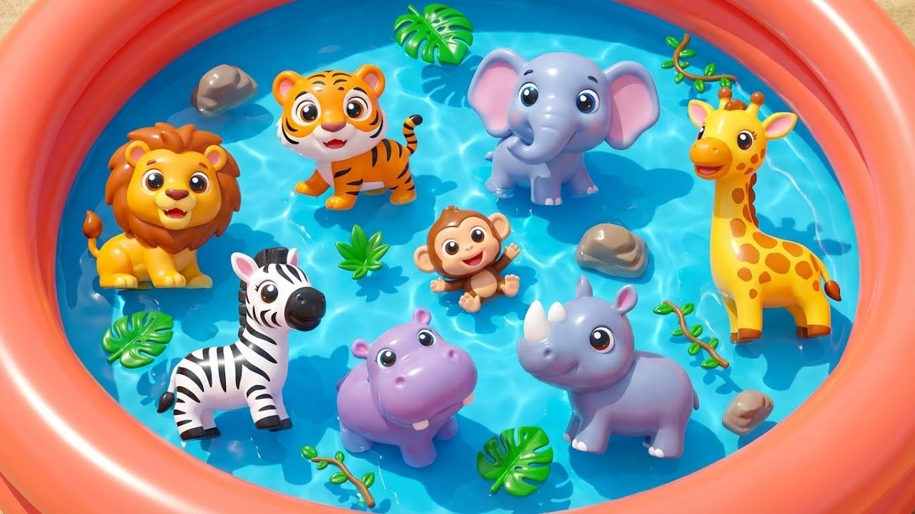 Wild Animals for Kids | Bear, Lion & Buffalo Adventure | Learning Videos for Kids