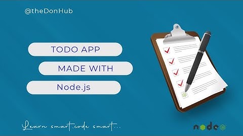 How to create a To-do App using NodeJS - 3# Route Handling and Templating