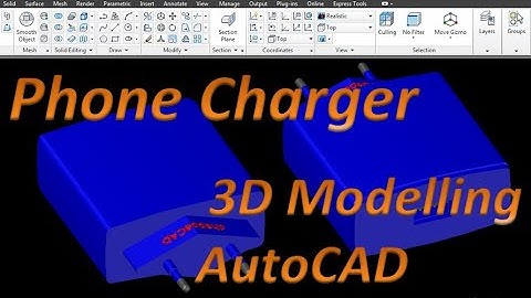 AutoCAD 3D Modelling | Phone Charger