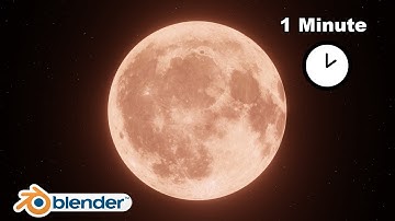 Making a Moon at Night in 1 Minute | Blender 3.1
