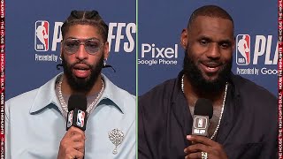 LeBron James \& Anthony Davis on Facing Nuggets \& Series Win vs Warriors, Postgame Interview