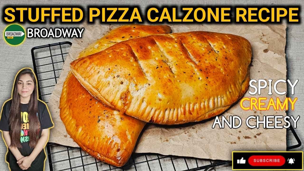 BROADWAY Stuffed Pizza Calzone Recipe By @FoodStationByIqra - YouTube