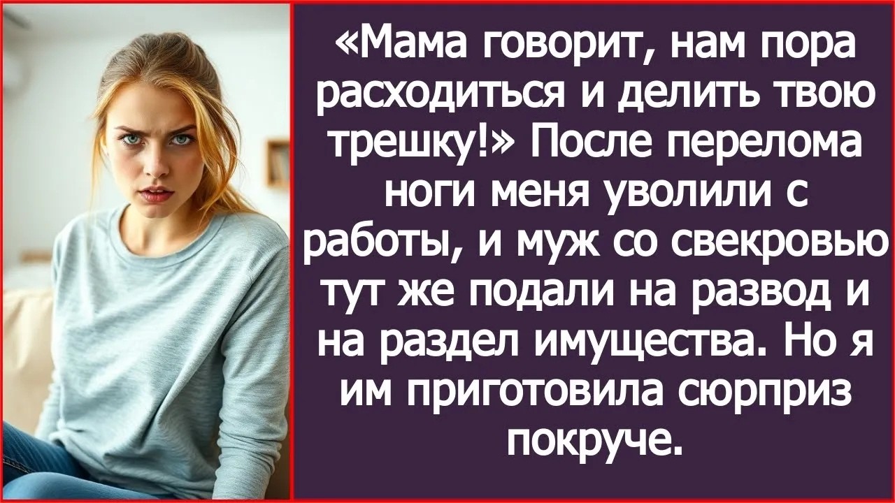 «Мама говорит, нам пора расходиться и делить твою трешку!» Заявил муж