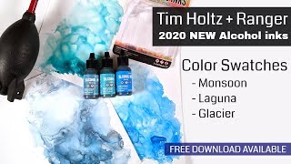 Brand New 2020 Release Ranger Alcohol Ink Swatches - Tim Holtz