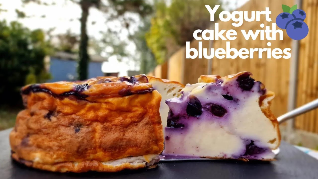Easy Yogurt Cake | Gluten Free Recipe | No Added Sugar, No Oil, No Flour | Йогурт сладкиш с боровнки