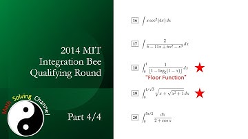 2014 MIT Integration Bee Part 4/4