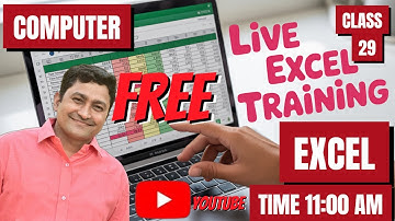 29 Class Microsoft Excel Beginner ! MS Excel  Live Class By Mahesh Sir !Computer Training Mahesh Sir