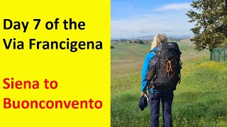 Day 7 of the Via Francigena in Italy from Siena to Buonconvento - 20 miles (32km) - A long day
