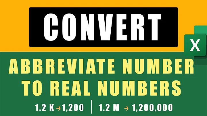 How to Convert an Abbreviate Number Format to Pure Number in Excel