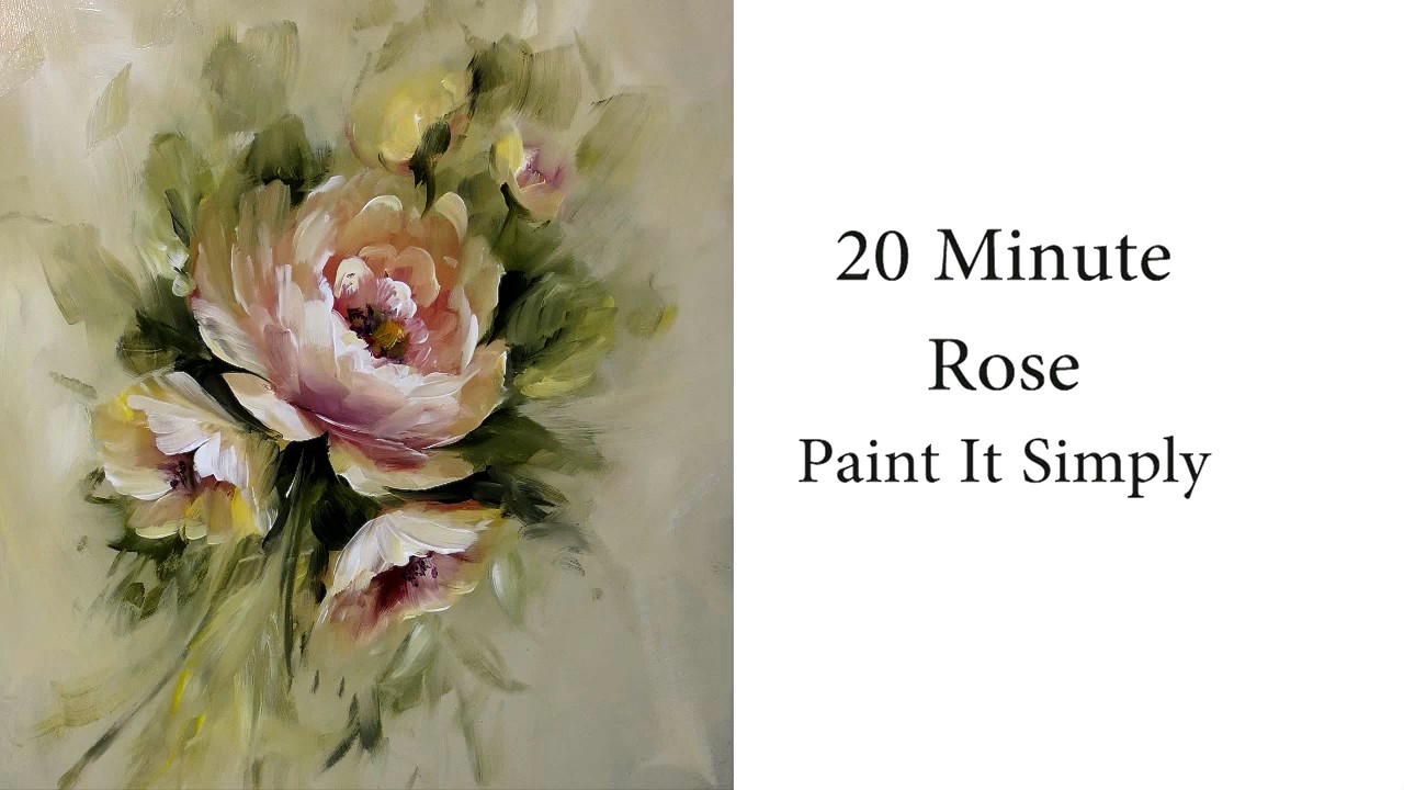 20 Minute Rose Practice- Paint It Simply - YouTube