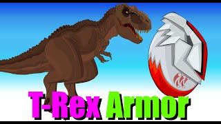 Tyrannosaurus Armor and Giganotosaurus Defeat / Jurassic World : hybrid dinosaur war