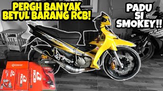 #728 RCB DOUBLE CALIPER & LEVER UNTUK SI SMOKEY 125ZR | KAW KAW PADU!