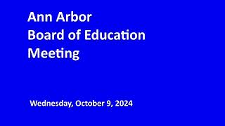Ann Arbor Public Schools Board of Education Meeting 24