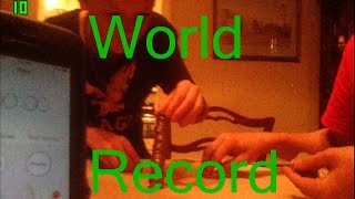 Coop World Record 69 Coins Stacked in 1 Minute