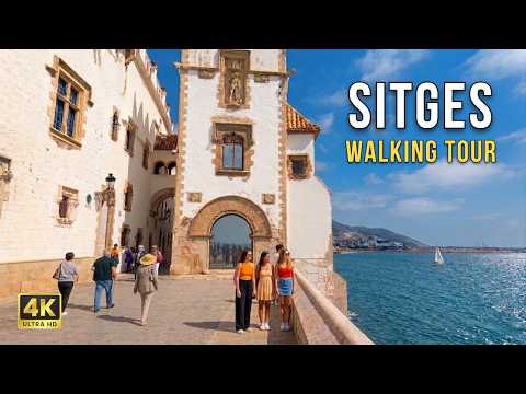 Sitges, Spain ☀️ Sunny Walk in Beautiful Mediterranean 