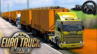 COMBOIO GIGANTE com CARGA PESADA! ( 80 TONELADAS ) RODOTREM! - EURO TRUCK SIMULATOR 2 + G920