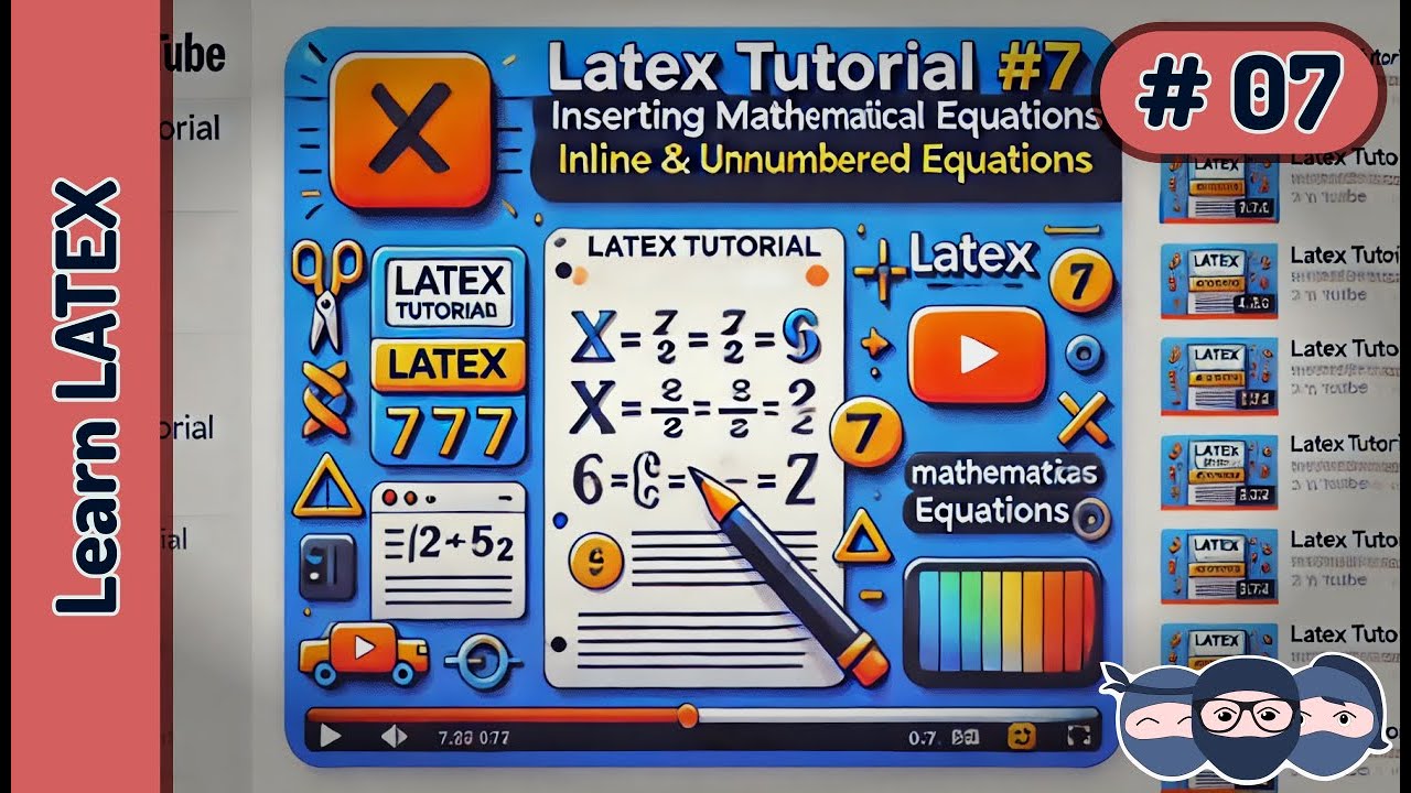 How to insert equations in LaTeX  Inserting mathematical formulae in LaTeX   Learn Latex 24