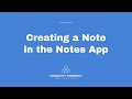 Creating a Note in Monolith Notes App