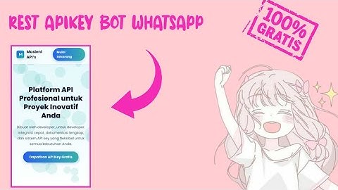 🔥 TERBARU!! Website REST APIKEY BOT WhatsApp Full Fitur AI!! WAJIB COBA!