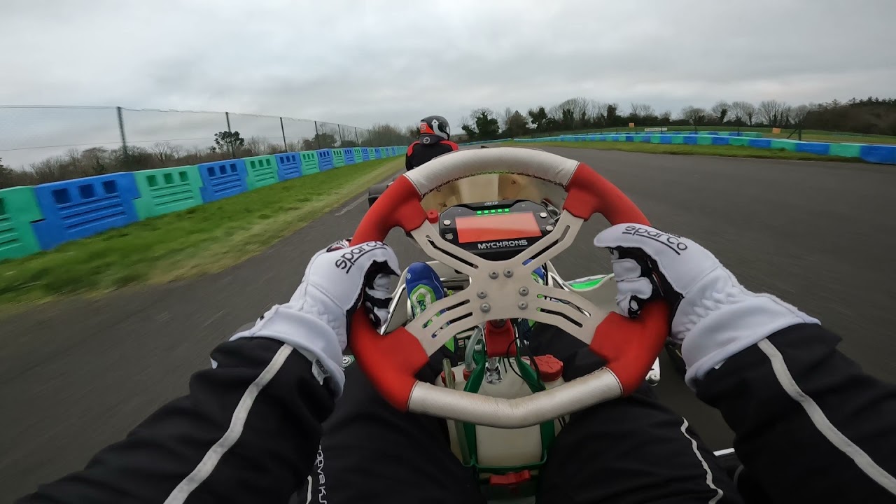 Mock  racing with  the boys,  White River  Karting Track,  Collon County  Louth, Ireland,