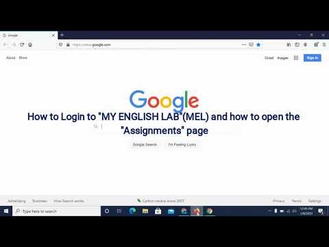 How to Login to  My English Lab  MEL