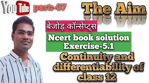 #Continuity_and_differentiability #class12 #Ncert_book_solution #AbhayAnand #TheAimBanka #Banka