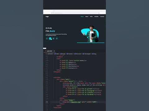 Personal Portfolio website design using pure HTML, CSS & JAVASCRIPT ...