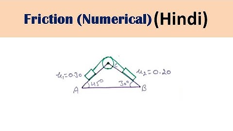 Friction (Numerical - 8) [Hindi] | Engineering Mechanics