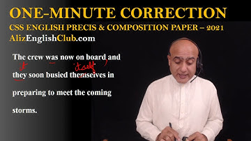 The crew was now on board and they | Sentence Correction | CSS Precis and Composition Paper 2021