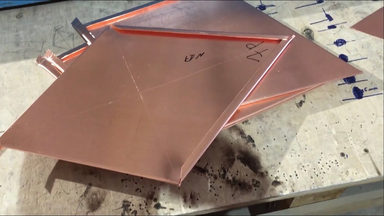 Медная шашка. Восстановление кровли , процесс изготовления медной шашки -  Руф Сервис