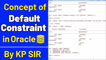 Default constraint | Concept of Default Constraint in Oracle and how it works| #upbringsclasses #SQL
