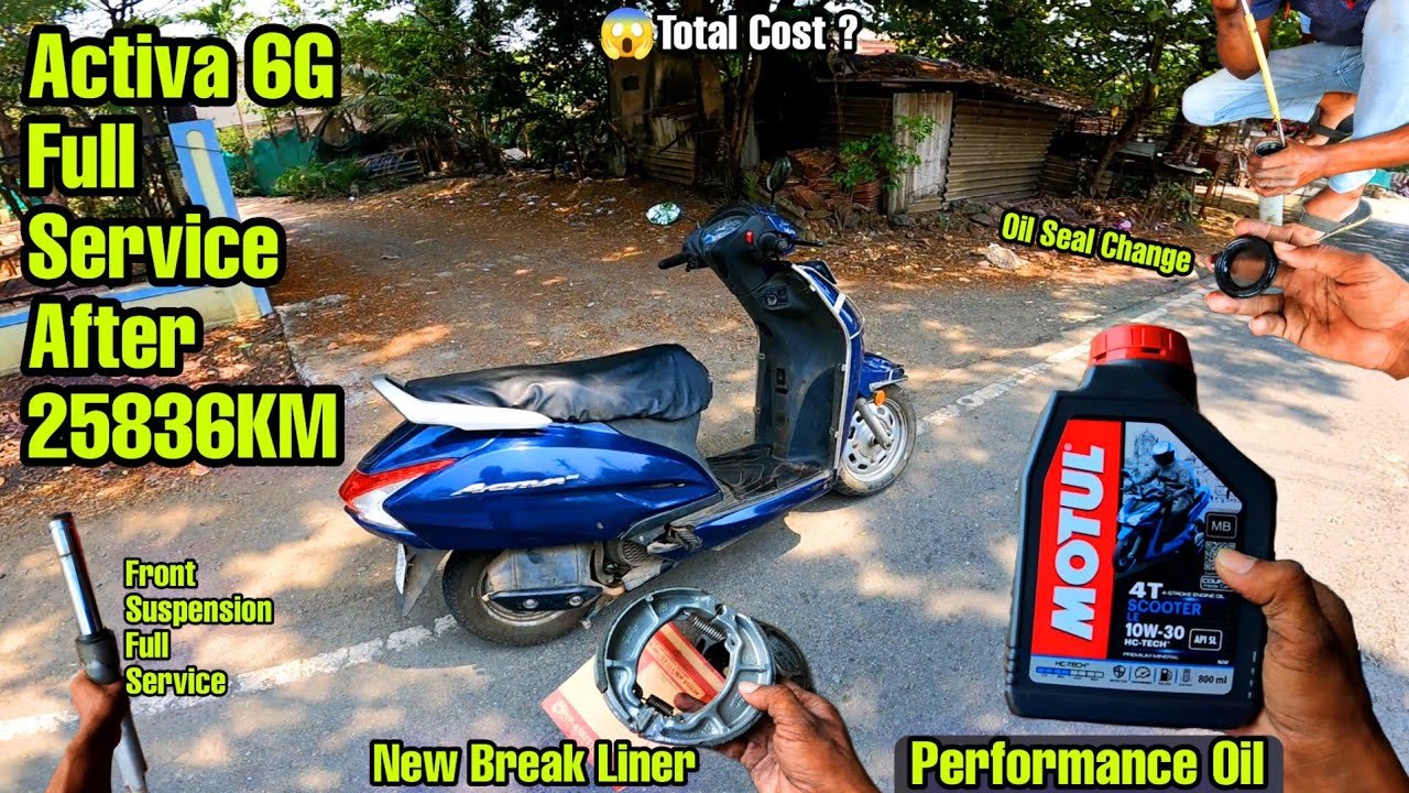 Activa 6G Full Service After 25836Km Service Cost Problems activa-6g-full-service-after-25836km-service-cost-problems