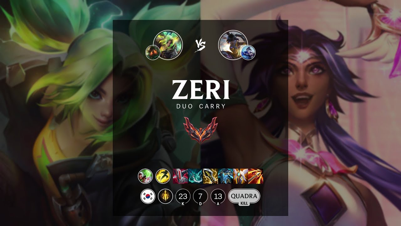 Zeri ADC vs Nilah - KR Grandmaster Patch 12.13