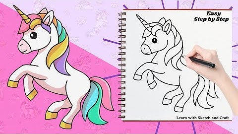 How to Draw a Cute Unicorn Step by Step for Kids | Easy Drawing and Coloring