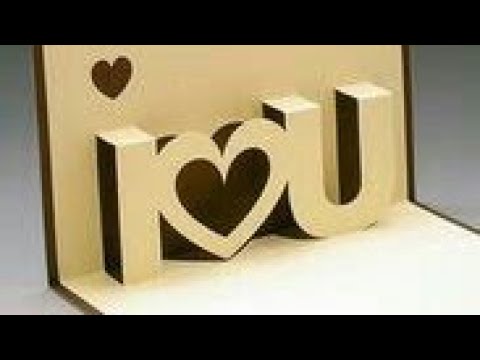 DIY I Love You Pop Up Card 3D Card   For Anniversary Valentine Handmade Craft   Paper Craft 2018