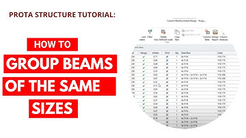 prota structure tutorial_ how to group beams with the same sizes