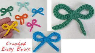CROCHET SMALL BOWS EASY! | HOW TO CROCHET A SMALL BOW | CROCHET LITTLE BOWS IN THE EASIEST WAY | DIY