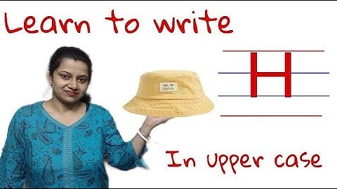 Learn to write Capital Letter H in four line note book  _Nursery