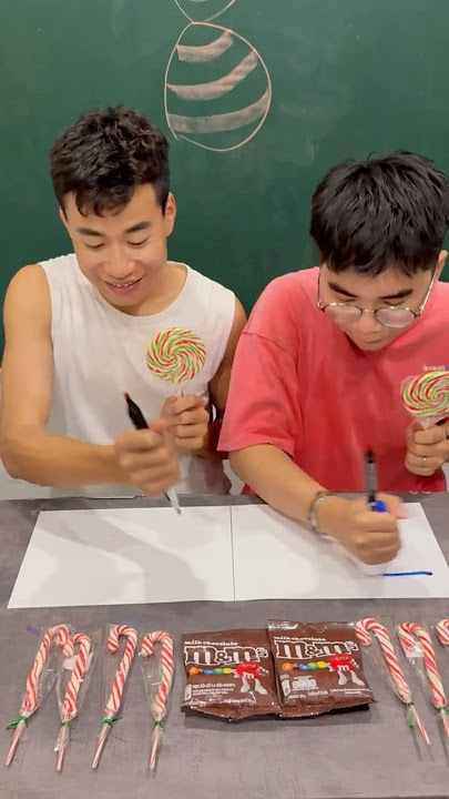 SH - Cuộc thi vừa ăn vừa vẽ 🔥 || Candy eating and painting 🍬✏️ #shorts