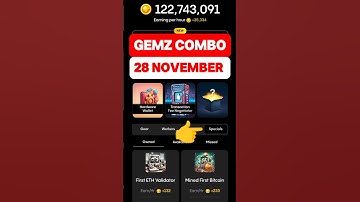 Gemz Daily Combo Today 28 November Daily Combo Today #gemz #combo #airdrop