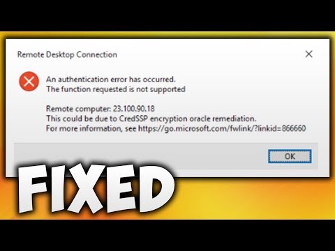 How to Fix Credssp Encryption Oracle Remediation Error | Remote Desktop Connection
