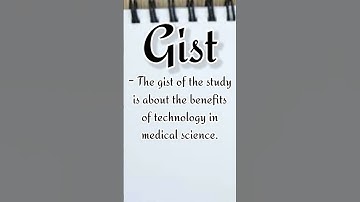 Word of the Day - Gist | Meaning and Example I Hindi and English | #short