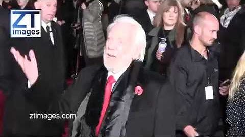 Donald Sutherland Stanley Tucci The Hunger Games: Mockingjay Part 2 in London, UK. ZTimagesTV.